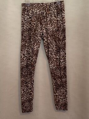 LILDY Super Soft Leopard Print Stretch Leggings - Brown/Tan